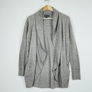 Barefoot Dreams Cardigan Womens Medium Gray CozyChic Lite Open Front Shawl Hygge